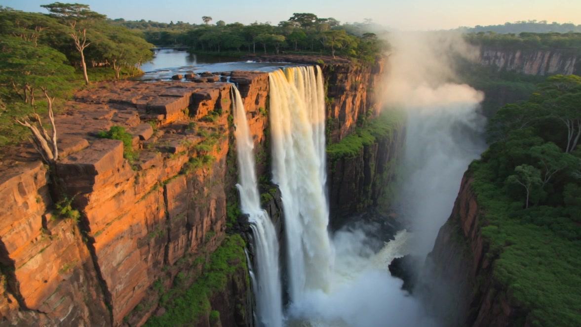 Kaieteur Falls from the air — Guyana's great waterfall